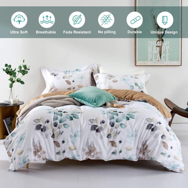MILDLY 100% Egyptian Cotton Duvet Cover Sets, Gradient Teal ... - Image 2