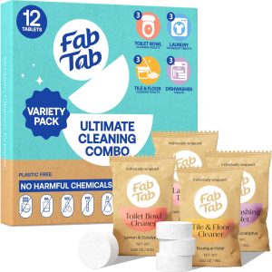 Fab Tab Cleaning Tablets Vacation and Travel Cleaning Kit - ...