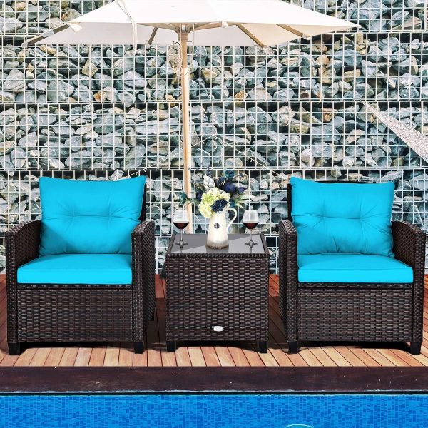 KOTEK 3 Piece Patio Furniture Set, Outdoor Conversation Set ... - Image 2