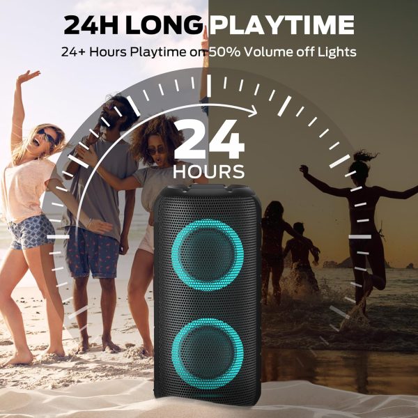 Oraolo Bluetooth Speaker 24W, Portable Speaker with RGB Ligh... - Image 4
