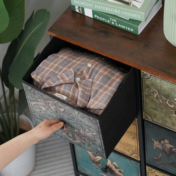 DOVAMY Drawer Dresser with 9 Fabric Drawers, Dresser Storage... - Image 8