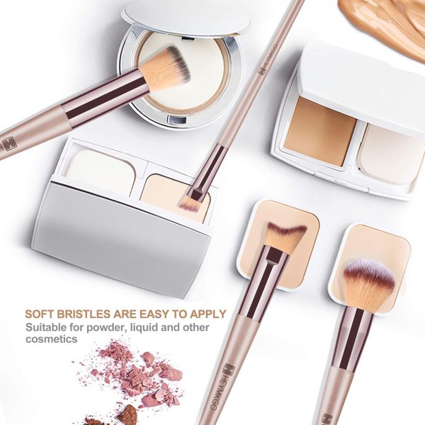 Makeup Brushes HEYMKGO 15PCS Champagne Gold Professional Mak... - Image 6
