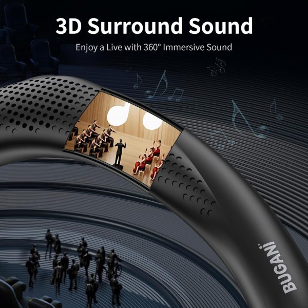 BUGANI Neckband Bluetooth Speaker, Wireless Neck Speaker Tru... - Image 2