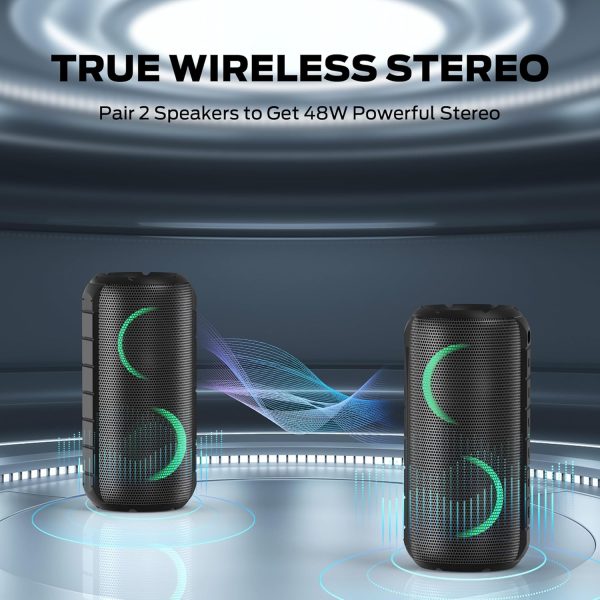 Oraolo Bluetooth Speaker 24W, Portable Speaker with RGB Ligh... - Image 6