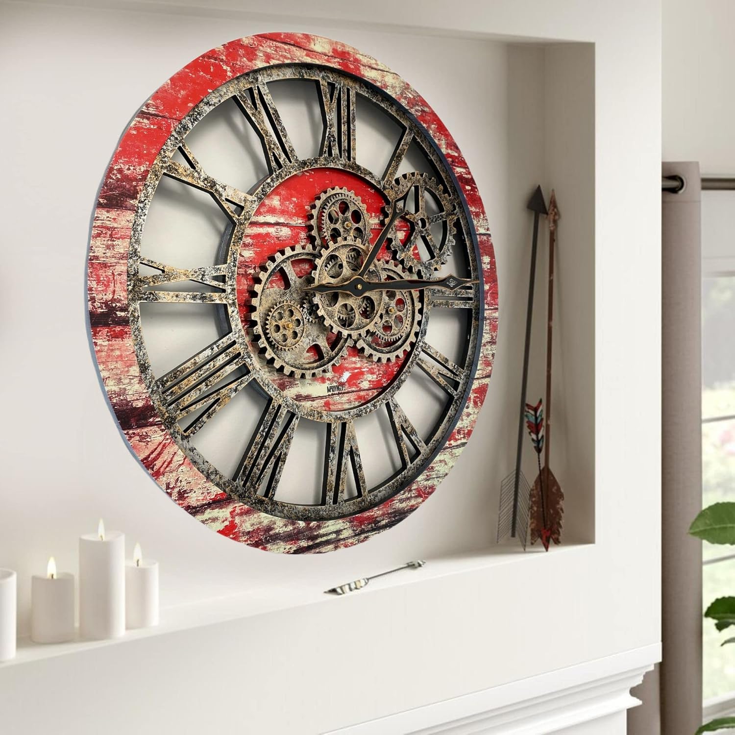 The Gears Clock The Original Real Moving Gear Wall Clock Vin…