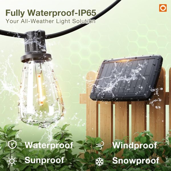 addlon 48FT Solar Lights Outdoor Waterproof,String Lights Ou... - Image 5