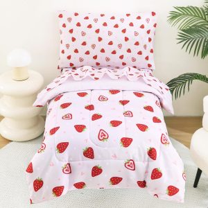 Lasoftan Toddler Bedding Set, Toddler Bed Comforter Sets for...