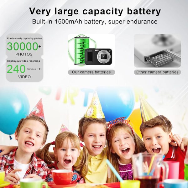 JVSCAM Digital Camera, Autofocus 48MP Kids Camera, FHD 1080P... - Image 7