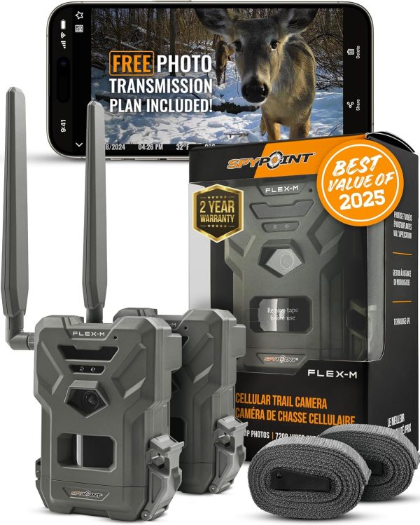 SPYPOINT FLEX-M Twin Pack Cellular Trail Cameras - Best Hunt...