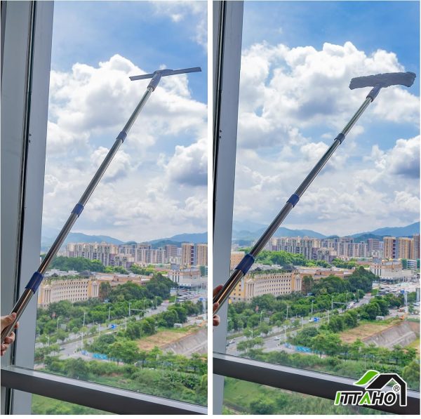 ITTAHO Squeegee for Window Cleaning,12" Squeegee and 11" Mic... - Image 3