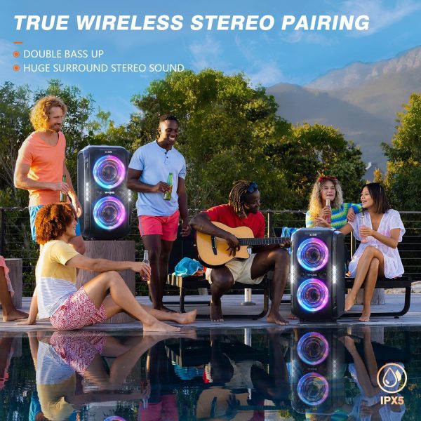W-KING 270W PEAK Bluetooth Speaker Wireless Portable Loudest... - Image 7