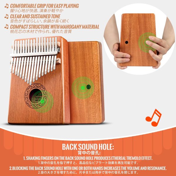 CAHAYA Kalimba Thumb Piano Beginner Set 17-Key Wooden Thumb ... - Image 4