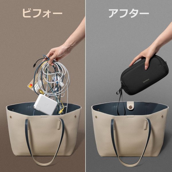 tomtoc Electronic Organizer Travel Case, Water Resistant Dua... - Image 4