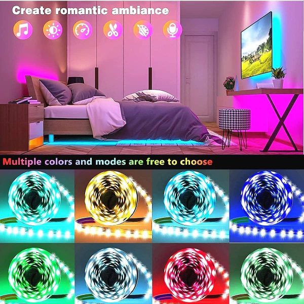 Tenmiro Led Lights for Bedroom 100ft(2 Rolls of 50ft) Smart ... - Image 5