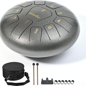 LIEKE Steel Tongue Drum 10 Inch 11 Notes C Key Hanpan Metal ...
