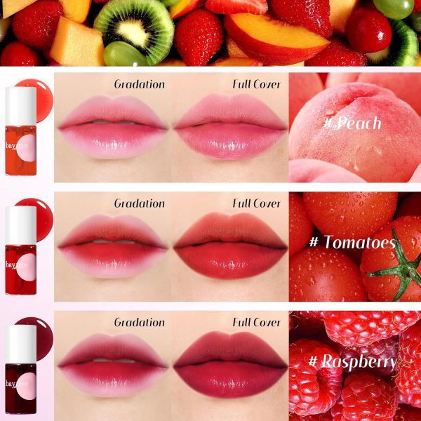 bayfree Lip Tint Stain Set, Lip Stain Long Lasting Waterproo... - Image 4