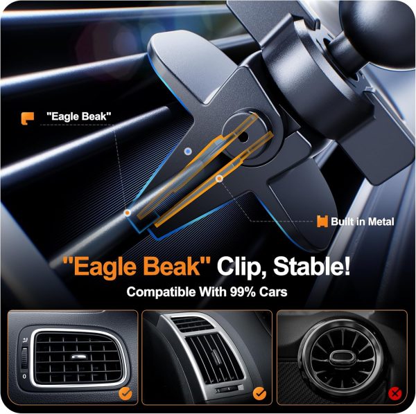 Auckly Qi 15W Car Phone Holder Wireless Charger, [270 ° Auto... - Image 6