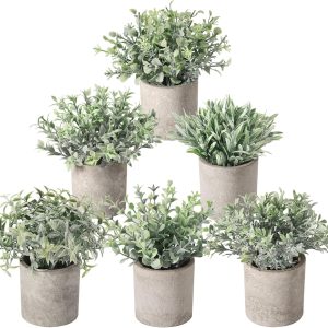 Der Rose 6pcs Fake Plants Artificial Plants Faux Plants for ...