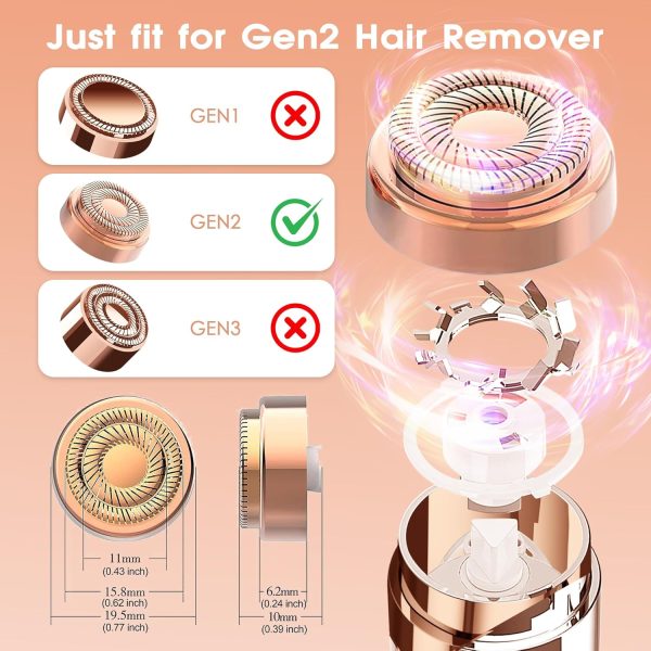 Replacement Heads for Flawless Facial Hair Remover, Gen 2 Re... - Image 3