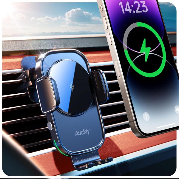 Auckly Qi 15W Car Phone Holder Wireless Charger, [270 ° Auto... - Image 9