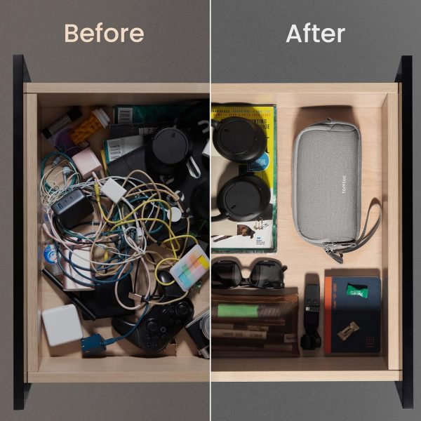 tomtoc Electronic Organizer Travel Case, Water Resistant Dua... - Image 9