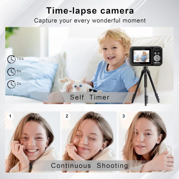 JVSCAM Digital Camera, Autofocus 48MP Kids Camera, FHD 1080P... - Image 4