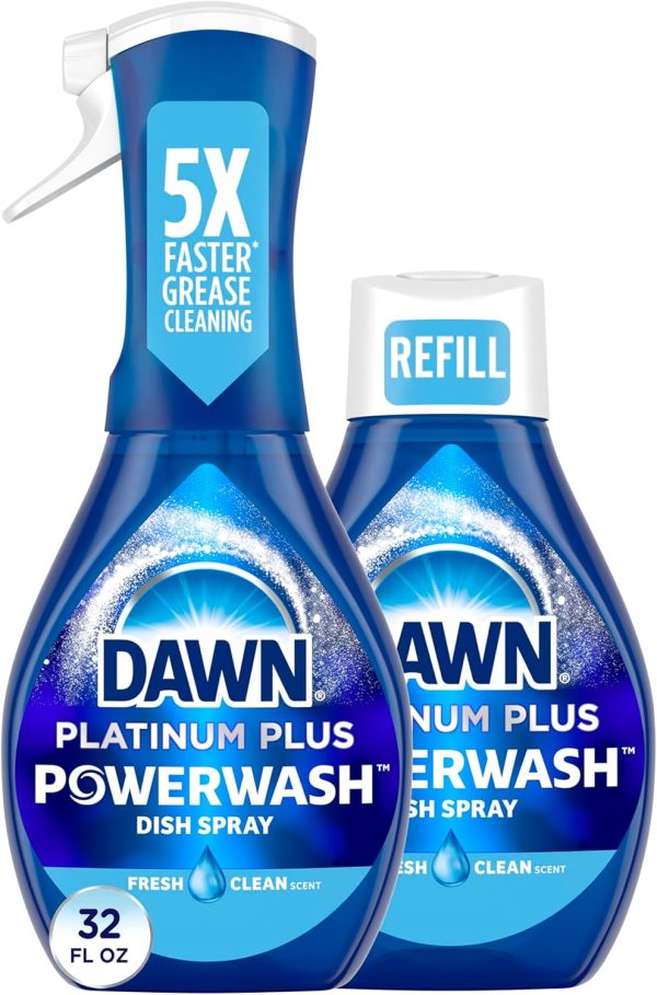 Dawn Platinum Powerwash Dish Spray Starter Kit, Dish Soap, F...