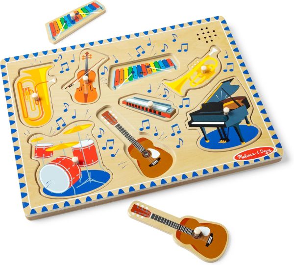 Melissa & Doug Musical Instruments Sound Puzzle - Wooden Peg... - Image 4