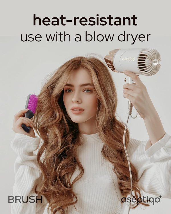 Aséptiqo Brush - Premium Detangling Anti-Static Hair Brush, ... - Image 7
