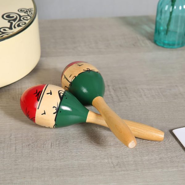 Professional Maracas, Wooden Rumba Shaker Rattle Latin Percu... - Image 6