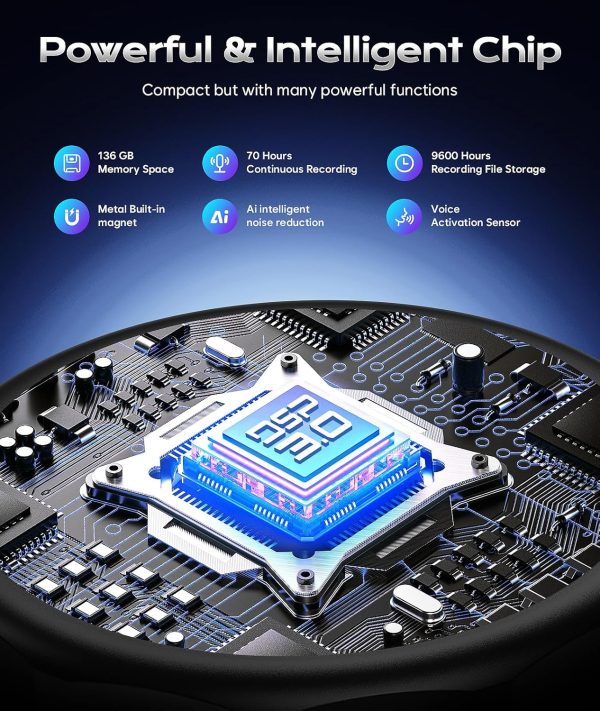 136GB (9600 Hour) Magnetic Voice Activated Recorder - Muluku... - Image 2