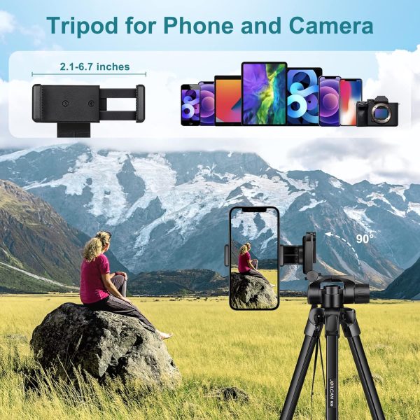 Camera Tripod, 68" Phone Tripod Stand for Camera Photo Video... - Image 4