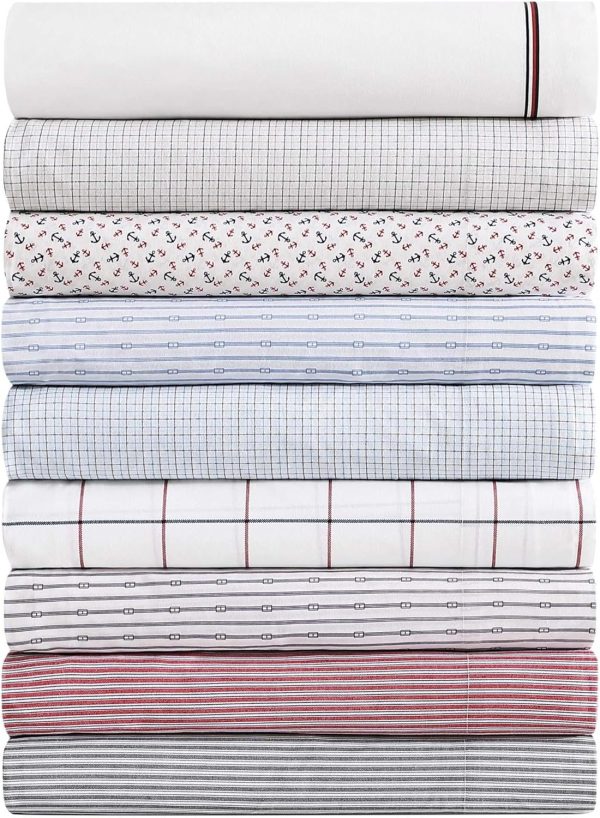 Tommy Hilfiger - Sheet Set, Cotton Percale Bedding with Matc... - Image 7