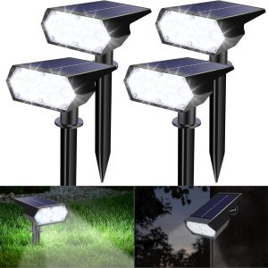Solar Spot Lights Outdoor Waterproof IP65, 49 LED Solar Ligh...