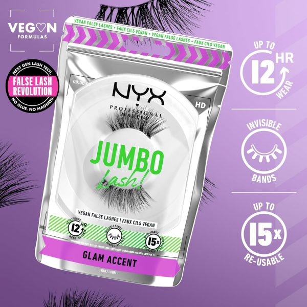 NYX PROFESSIONAL MAKEUP, Jumbo Lash!, Vegan False Lashes, Re... - Image 4