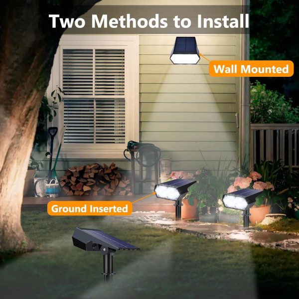 Solar Spot Lights Outdoor Waterproof IP65, 49 LED Solar Ligh... - Image 3