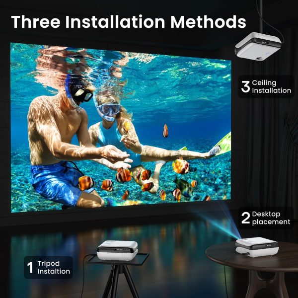 HAPPRUN Native 1080P Bluetooth Projector, Full HD Portable O... - Image 9