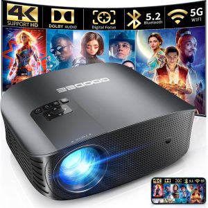 GooDee Projector 4K with WiFi and Bluetooth Supported, FHD 1...