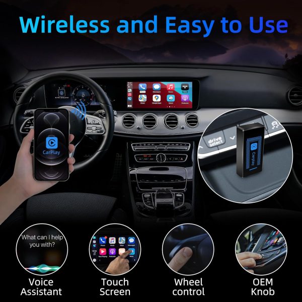 Wireless Carplay Adapter for iPhone,2024 Upgrade USB CarPlay... - Image 3