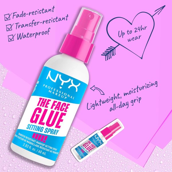 NYX Professional Makeup The Face Glue Setting Spray, Grippin... - Image 2