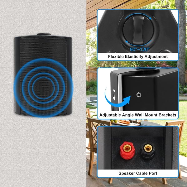 Herdio 5.25 Inches 600 Watts Outdoor Speakers Wired Waterpro... - Image 2