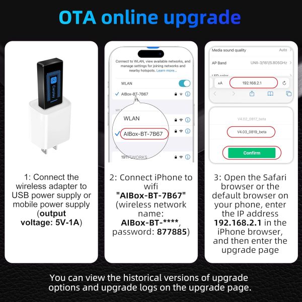 Wireless Carplay Adapter for iPhone,2024 Upgrade USB CarPlay... - Image 6