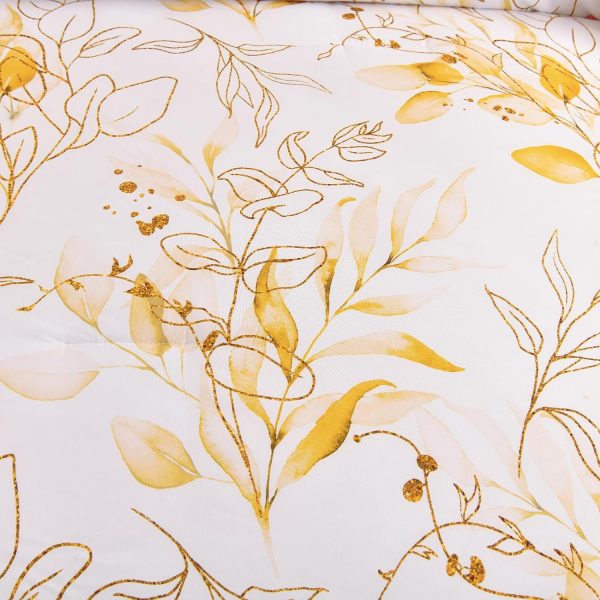 WONGS BEDDING Yellow Botanical Comforter Set Queen, 7 Pieces... - Image 6