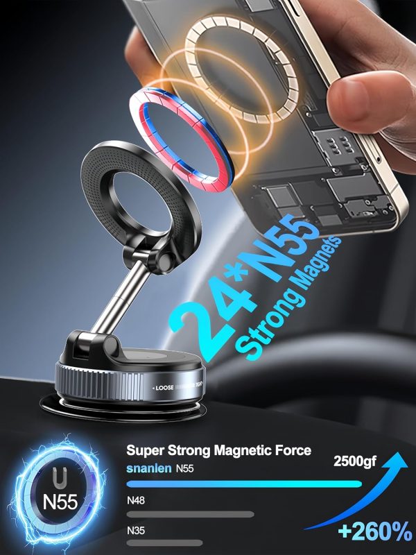 snanlen Upgraded 360° Vacuum Magnetic Phone Holder, Magnetic... - Image 5