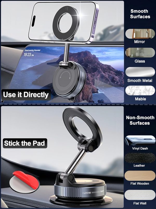 snanlen Upgraded 360° Vacuum Magnetic Phone Holder, Magnetic... - Image 3