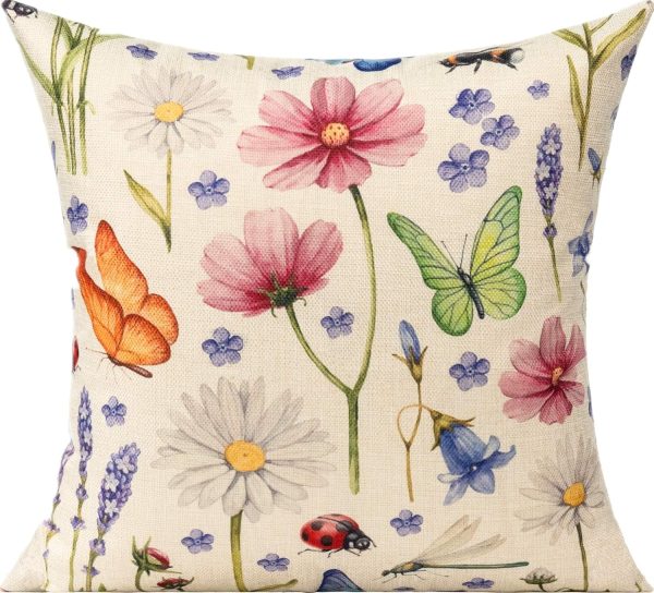 All Smiles Outdoor Throw Pillow Covers Cushion Covers Patio ... - Image 4