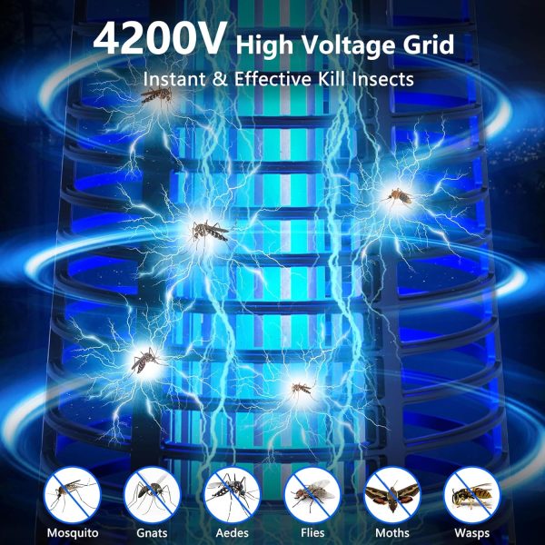 Bug Zapper, 4200V Mosquito Zapper with LED Light, Bug Zapper... - Image 3