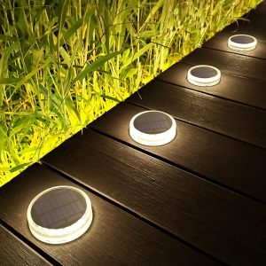 Lacasa Solar Deck Lights, 4 Pack 30LM Outdoor Solar Powered ...