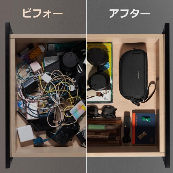 tomtoc Electronic Organizer Travel Case, Water Resistant Dua... - Image 9