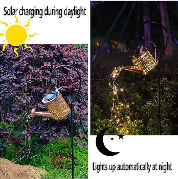 Solar Shower Watering Can Light，LED Solar Garden Lights Outd... - Image 3